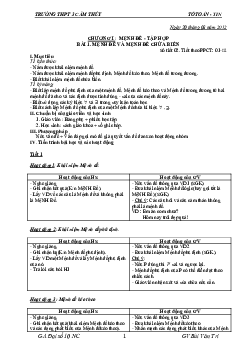 Giáo án Đại số 10 nâng cao – Bùi Văn Trí