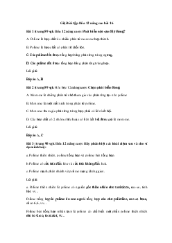 Hóa học 12 - Đại cương về polime