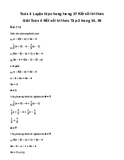 Giải Toán 8 Luyện tập chung trang 37 | Kết nối tri thức