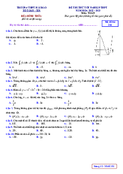 Đề thi thử tốt nghiệp THPT 2023 môn Toán trường THPT Hải Đảo – Quảng Ninh