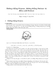 Đường thẳng Simson, đường thẳng Steiner và điểm anti-Steiner | Toán 12