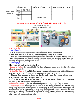 Giáo án GDCD 7 chân trời sáng tạo bài 11: Phòng chống tệ nạn xã hội