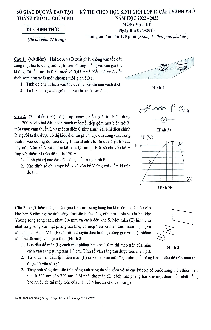 Đề Thi HSG Vật Lý 12 Sở GD&ĐT TP Hồ Chí Minh 2022-2023