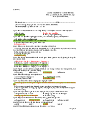 Đề thi môn con người và môi trường | Trường Đại học Mở Thành phố Hồ Chí Minh