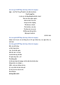 Giải VBT môn Tiếng việt 2 học kì 2 -  Bài 2: Thư Trung Thu | Chân trời sáng tạo