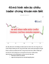40 mô hình nến đảo chiều trader chứng khoán nên biết