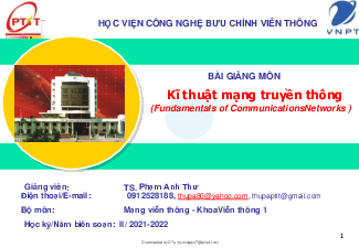 Slide bài giảng môn Kỹ thuật mạng truyền thông nội dung chương 3 phần 4: Các giao thức lớp mạng