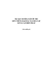Đề cương môn Luật hiến pháp - Trường Đại học lao động -  xã hội.