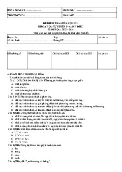 Đề thi giữa học kì 1 môn Khoa học tự nhiên 8 năm 2023 - 2024 sách Cánh diều - Đề 1