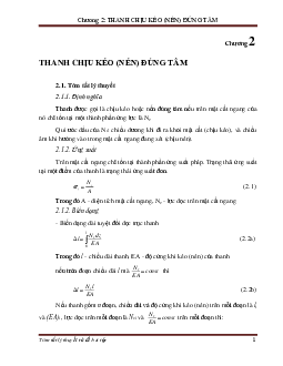 Giáo trình "Chương 2: Thanh chịu kéo nén đúng tâm"