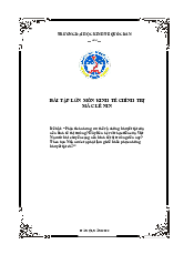 Bài tập lớn Kinh tế chính trị| Đại học Kinh Tế Quốc Dân