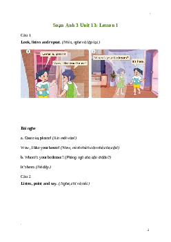 Giải Tiếng Anh lớp 3 Unit 13: Lesson 1 | Global Success