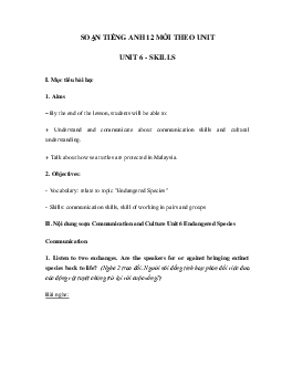 Tiếng Anh 12 Unit 6: Communication and Culture