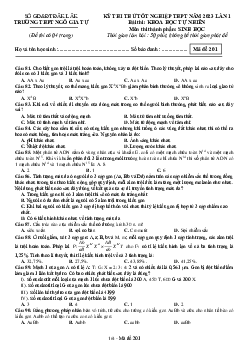 Đề thi thử THPT Quốc gia năm 2023 môn Sinh lần 1 trường Ngô Gia Tự, Đắk Lắk