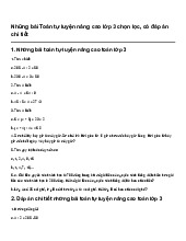 Những bài Toán tự luyện nâng cao lớp 3 chọn lọc