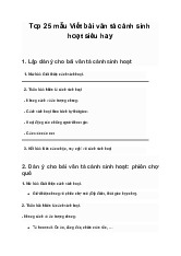 Viết bài văn tả cảnh sinh hoạt lớp 6 hay nhất | Ngữ văn 6