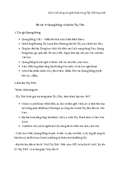 Giá trị nội dung và nghệ thuật của bài thơ Tây Tiến | Văn mẫu lớp 12