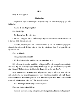Bộ 6 đề ôn hè lớp 4 lên lớp 5 năm 2024 môn Tiếng Việt có đáp án