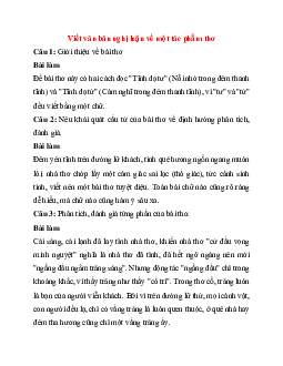 Soạn bài Viết văn bản nghị luận về một tác phẩm thơ | Ngữ Văn 11 Kết nối tri thức