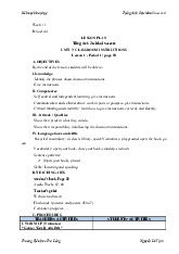 Giáo án môn Tiếng anh lớp 3 - Unit 7: Classroom instructions | Bộ sách Global Success | Tiểu học ( Chương trình mới)