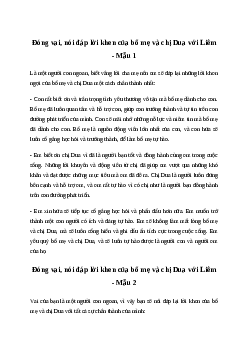 Đóng vai, nói đáp lời khen của bố mẹ và chị Dua với Liêm | Tiếng việt 4 Chân Trời sáng tạo