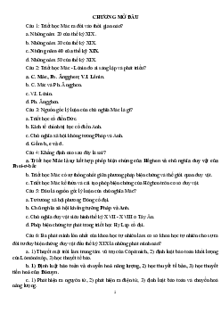 Trắc nghiệm môn Triết học Mac-Lenin | Đại học Gia Định