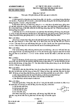 Đề thi vào lớp 10 Chuyên Lý trường THPT Chuyên Phan Bội Châu năm học 2012-2013