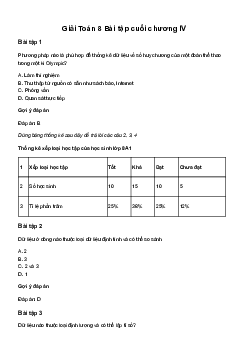 Toán 8 Bài tập cuối chương IV - Chân trời sáng tạo
