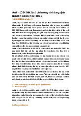 Anilin (C6H5NH2) có phản ứng với dung dịch NaOH Na2CO3 NaCl HCl?