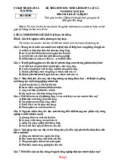 Đề Thi Chọn HSG Địa Lí 9 Xã Tam Nông 2025-2026 Có Đáp Án