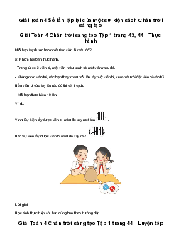 Giải Toán lớp 4 Bài 18: Số lần lặp lại của một sự kiện | chân trời sáng tạo
