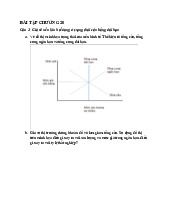 bài tập tự luận chương 20 Giả sử nền kinh tế đang ở trạng thái cân bằng dài hạn | Môn kinh tế vĩ mô