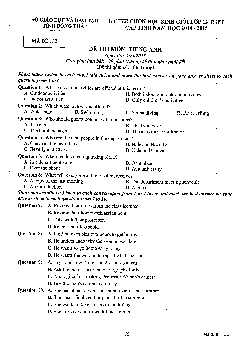 Đề thi chọn học sinh giỏi Tiếng Anh lớp 12 cấp tỉnh Đồng Tháp năm 2014 - 2015
