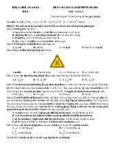 Bộ đề thi thử tốt nghiệp THPT 2025 môn Vật lí bám sát đề minh họa