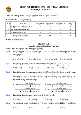 Đề ôn tập cuối học kỳ 2 Toán 12 năm 2024 – 2025 trường THPT Việt Đaức – Hà Nội