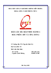 Báo Cáo Thực Hành 1: IoT và Ứng Dụng | Iot và ứng dụng | Học viện Công nghệ Bưu chính Viễn thông
