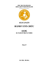 Bài tập lớn Phân tích xung đột nhóm môn Hành vi tổ chức | Học viện Ngân hàng