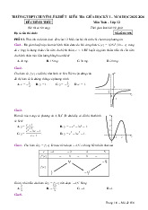 Đề thi giữa học kỳ 1 Toán 12 năm 2025 – 2026 trường chuyên Lê Khiết – Quảng Ngãi