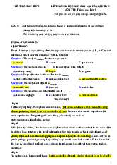 Đề thi chọn học sinh giỏi văn hóa cấp tỉnh môn Tiếng Anh lớp 9