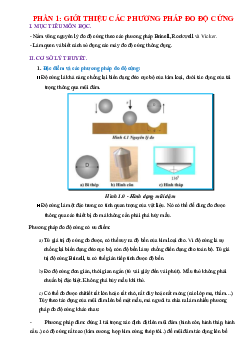 Báo cáo thí nghiệm Vật liệu học bài 4: Đo độ cứng và nghiên cứu quá trình tôi thép
