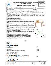 Đề thi cuối HKI học phần Vật lý đại cương 1 (Cơ và Nhiệt) năm 2024 - 2025 | Trường Đại học Khoa học tự nhiên, Đại học Quốc gia Thành phố Hồ Chí Minh