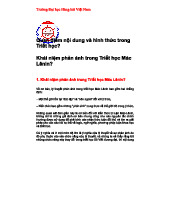 Khái niệm phản ánh trong Triết học Mác-Lênin: Nội dung và Hình thức