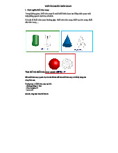 THỂ TÍCH KHỐI TRÒN XOAY - CÁC CÔNG THỨC TÍNH TỔNG QUAN