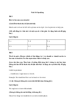 Tiếng Anh 10 Unit 10: Speaking - K