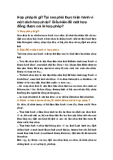 Hợp pháp là gì? Tại sao phải thực hiện hành vi một cách hợp pháp? Điều kiện để một hợp đồng được coi là hợp pháp?