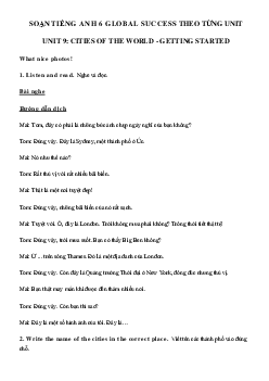 Tiếng Anh lớp 6 unit 9 Getting started