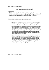 Câu hỏi thảo luận buổi 1 - Câu hỏi buổi 1| Học viện Phụ nữ Việt Nam