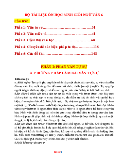 Bộ tài liệu ôn thi HSG Ngữ Văn 6 năm 2022-2023 (có đáp án)