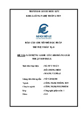 BÁO CÁO CHUYÊN ĐỀ HỌC PHẦN TTNT: GAME CỜ CARO VỚI THUẬT TOÁN MINIMAX | Đại học Điện lực