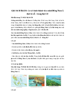 Giải Sử 10 Bài 10: Cơ sở hình thành văn minh Đông Nam Á thời kì cổ - trung đại CD
